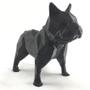 Imagem de Enfeite Bulldog Cachorro Geométrico Preto Decoração 3D 10cm