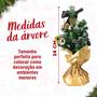 Imagem de Enfeite De Mesa Natalino Mini Arvore De Natal Decorada Dourado