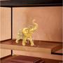 Imagem de Enfeite de Mesa Sala Rack - 11 Cm - Elefante Decorativo Dourado Indiano - Decoração Estante