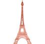 Imagem de Enfeite de Metal Torre Eiffel 13cm Rose