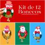 Imagem de Enfeite de Natal Kit 12 Bonequinhos Decoração para Natal