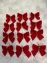 Imagem de Enfeite de natal laço com glittey vermelho 5,5CM com 12 unidades