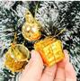 Imagem de Enfeite de natal misto caixa de presente/ tambor e bola com 12 peças prata ou dourado