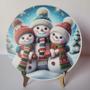 Imagem de Enfeite de Natal, Páscoa quadrinho com suporte para mesa em MDF com 20cm