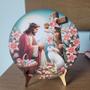 Imagem de Enfeite de Natal, Páscoa quadrinho com suporte para mesa em MDF com 20cm