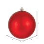 Imagem de Enfeite de Natal Vickerman - Bola Vermelha Brilhante (6cm) - Pacote com 4