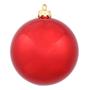 Imagem de Enfeite de Natal Vickerman - Bola Vermelha Brilhante (6cm) - Pacote com 4