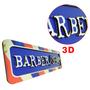 Imagem de Enfeite de Parede Quadro Barber Shop 3D Barbearia 61x15 Mdf 6mm Madeira