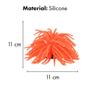 Imagem de Enfeite de silicone soma anemona short laranja 11 cm