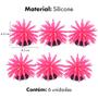 Imagem de Enfeite de silicone soma anemona short rosa 4,5 cm(6 un)