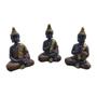 Imagem de Enfeite Decoração Buda Decorativo Estatueta Hindu Altar Conjunto 3un