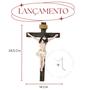 Imagem de Enfeite Decorativo de Sala - Crucifixo de Parede com Cristo em Resina 24,5 Cm