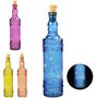 Imagem de Enfeite Decorativo Garrafa De Vidro Slim Colors Com 5 Micro Led 31Cm A Bateria - Wellmix