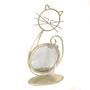 Imagem de Enfeite Decorativo Gatinho Metal Com Espelho  Gato Floreira - Dourado2
