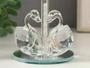 Imagem de Enfeite Decorativo Ornamento Estatueta Cisne de Vidro Cristal Decoração de Mesa