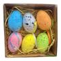 Imagem de Enfeite Decorativo Páscoa 12 Ovos Pendentes Coloridos