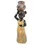 Imagem de Enfeite Estátua Africana Com Vaso Na Cabeça 25x8x6cm Resina