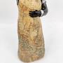 Imagem de Enfeite Estátua Africana Com Vaso Na Cabeça 25x8x6cm Resina