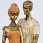 Imagem de Enfeite Estátua Casal Africano 30X7X7Cm Decoração