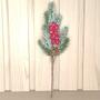 Enfeite galho pinha folhas e frutas vermelho verde 33cm natalino natal árvore decoração nevado 1103167 - CROMUS Imagem de Enfeite galho pinha folhas e frutas vermelho verde 33cm natalino natal árvore decoração nevado 1103167