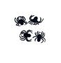 Imagem de Enfeite Halloween Aranhas pretas pelúcia 6x6cm- Kit 4un