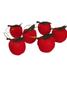 Imagem de Enfeite Natal Maçãs Vermelhas 4cm mini Enfeites De Árvore De Natal Decoração