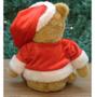 Imagem de Enfeite Natal Urso De Pelúcia Roupa E Gorro Natalino 23cm