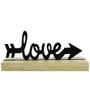 Imagem de Enfeite Palavra Love Preto Com Base De Madeira 20X8,5X4Cm