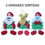 Imagem de Enfeite para Arvore de Natal ou Porta Sortidas Kit 3 Unid. Placa Feliz Natal Decoração Casa Apartamento Festas Pendente