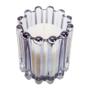 Imagem de Enfeite Pote de Vidro Modelado 11cm Cinza com Vela Aromática para Decoração e Iluminar