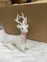 Imagem de Enfeite rena branco  natalina  deitado/ em pe decoração de natal(unidade )