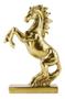Imagem de Enfeite Resina Rack Estante Cavalo Dourado Realista -15cm