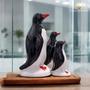 Imagem de Enfeite Trio Pinguim Vermelho 730 Tradicional Em Porcelana Envio Rápido - VÁRIAS VARIEDADES