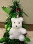 Imagem de Enfeite Urso Branco Para Árvore de Natal Kit Com 2 Unidades Decoração  Branco Com Glitter
