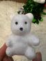 Imagem de Enfeite Urso Branco Para Árvore de Natal Kit Com 2 Unidades Decoração  Branco Com Glitter