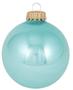 Imagem de Enfeites de árvore de Natal - 67mm/2.625 "Designer Glass Baubles from Christmas By Krebs - Decoração de Natal Suspensa Costurada à Mão para Árvores - Conjunto de 8 (Azul Lírio de Água Brilhante)
