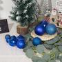 Imagem de Enfeites de bola de Natal conjunto de decorações suspensas sazonais, 46 PCS Shatterproof Christmas Tree Balls reutilizável embalagem da caixa de presente para festas de Natal e decorações da árvore de Natal em casa (azul)