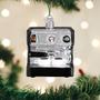 Imagem de Enfeites de Natal do Velho Mundo: Presentes de café e chá Enfeites de vidro soprados para a árvore de Natal, máquina de café expresso