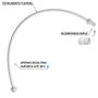 Imagem de Engate Mangueira Flexível Para Descarga 60cm x 1/2" Branco  Astra  Kit 02 Un