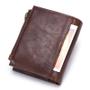 Imagem de Entre em contato com a carteira masculina Cowhide Wallet RFID Short Card Holder para homens 