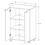 Imagem de Envio Full Armário Multiuso Organizador Sapateira 2 portas com rodizíos Pratic branco ENVIA SOMENTE 01 UN