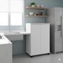 Imagem de Envio Full Armário Multiuso Organizador Sapateira 2 portas com rodizíos Pratic branco ENVIA SOMENTE 01 UN