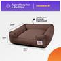 Imagem de Enxoval Cama de Cachorro com Zíper Caminha Pet Impermeável 53x53 Capuccino