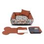 Imagem de Enxoval Cama de Cachorro Impermeável com Zíper Pandora 53x53 Bolt Capuccino