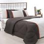 Imagem de Enxoval Edredom + Jogo De Cama Queen Aconchego Premium 06 Peças - Marrom/ Palha 