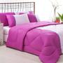 Imagem de Enxoval Edredom + Jogo De Cama Queen Aconchego Premium 06 Peças - Pink/ Rosa Bebe 