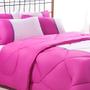 Imagem de Enxoval Edredom + Jogo De Cama Queen Aconchego Premium 06 Peças - Pink/ Rosa Bebe 