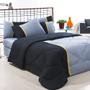 Imagem de Enxoval Edredom + Jogo De Cama Queen Aconchego Premium 06 Peças - Preto/ Cinza 