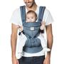 Imagem de Ergobaby Omni 360 All-Position Baby Carrier para recém-nascido para criança com suporte lombar e malha de ar frio (7-45 lb), Oxford Blue