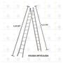 Imagem de Escada Alumínio 3 Em 1 Extensiva 2 X 14 - 28 Degraus Alumasa